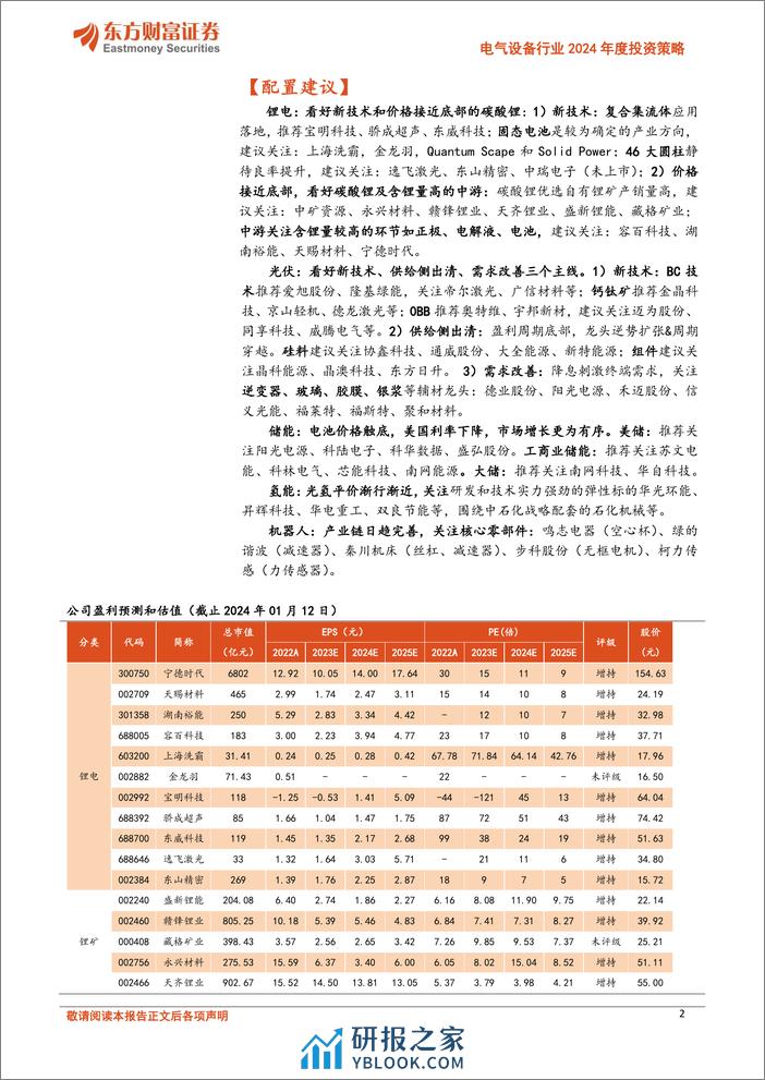 电气设备行业2024年度投资策略：探底回升，创新突破-东方财富证券 - 第2页预览图