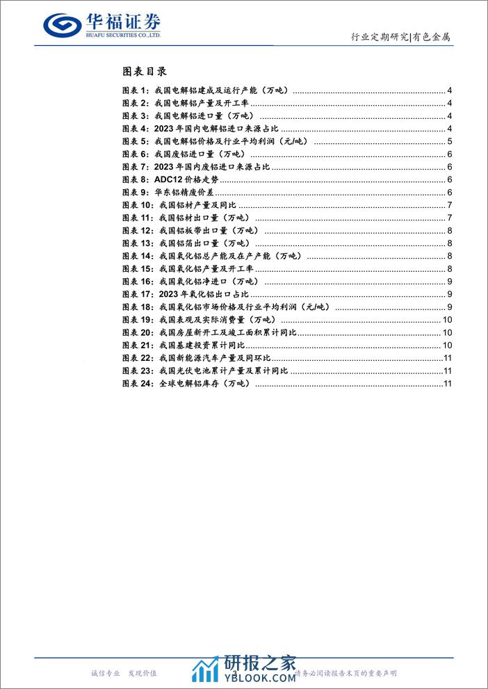 有色金属行业铝月度数据跟踪：库存拐点已至，季节性旺季或将带动铝价继续反弹-240322-华福证券-13页 - 第3页预览图