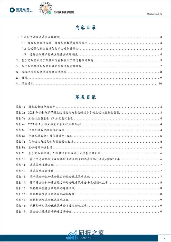 量化选基月报：1月份两类选基策略超额收益率超过3%-20240220-国金证券-11页 - 第2页预览图