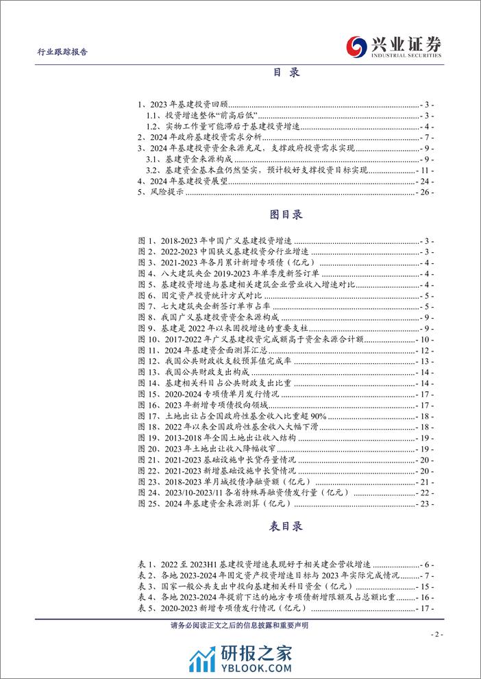 建筑装饰行业跟踪报告：2024年基建托底确定性强，中央发力助资金来源充足-240329-兴业证券-27页 - 第2页预览图