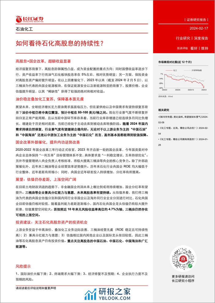 石化行业深度报告：如何看待石化高股息的持续性？ - 第3页预览图