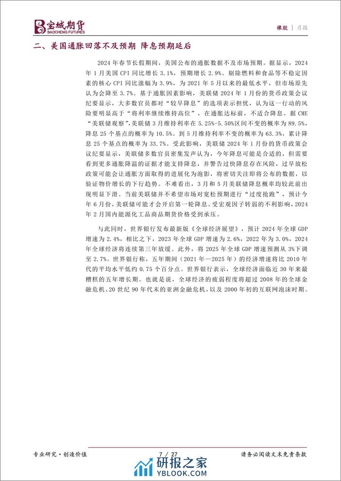 橡胶月报：利多后继乏力，沪胶面临调整-20240228-宝城期货-27页 - 第7页预览图