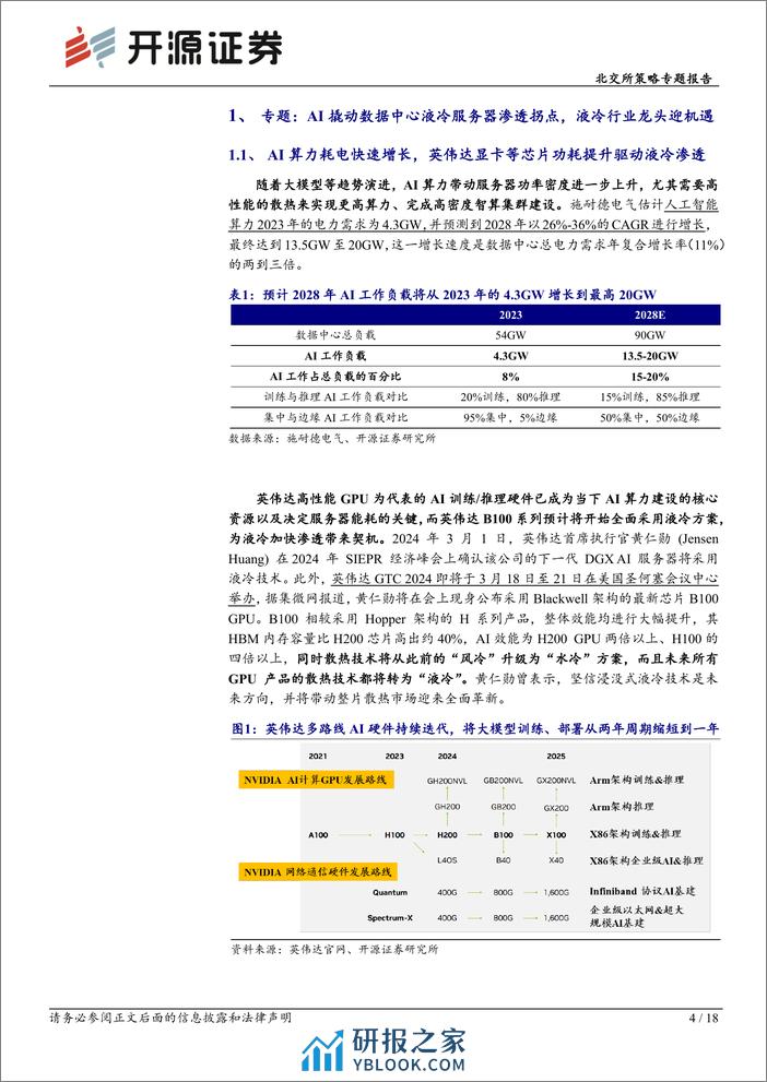 北交所科技新产业跟踪第十期：AI撬动数据中心液冷服务器渗透拐点，北交所液冷行业龙头迎机遇-240317-开源证券-18页 - 第4页预览图