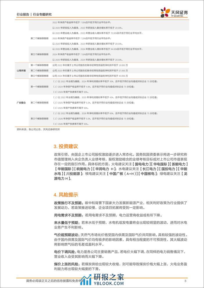 公用事业行业专题研究：央国企上市公司，股权激励方案中隐含了什么？ - 第8页预览图