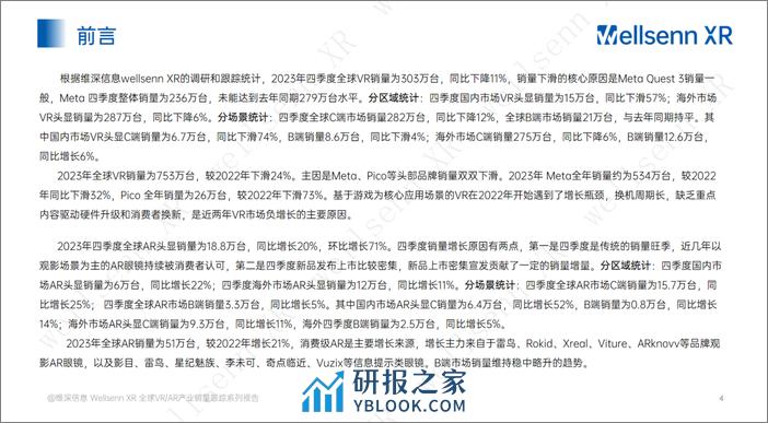 Wellsenn XR季度跟踪报告-2023Q4 - 第4页预览图