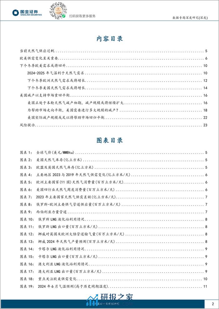 数据专题深度研究：2024年，天然气市场重返平衡之路-国金证券 - 第2页预览图