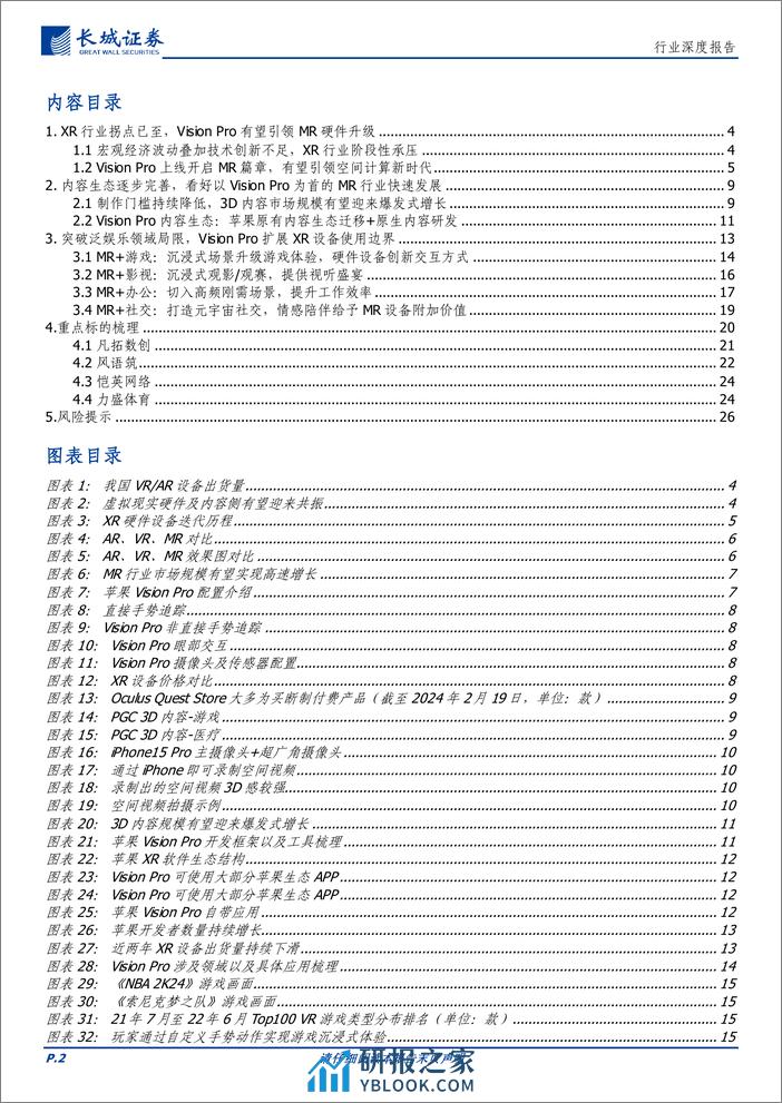 传媒行业MR深度报告：软硬件生态持续完善，Vision+Pro有望开启空间计算新时代-240321-长城证券-27页 - 第2页预览图