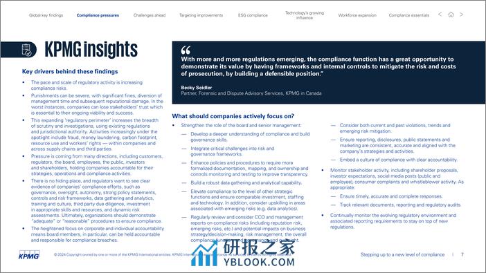 毕马威：2024年全球首席合规官(CCO)调研报告（英文版） - 第7页预览图