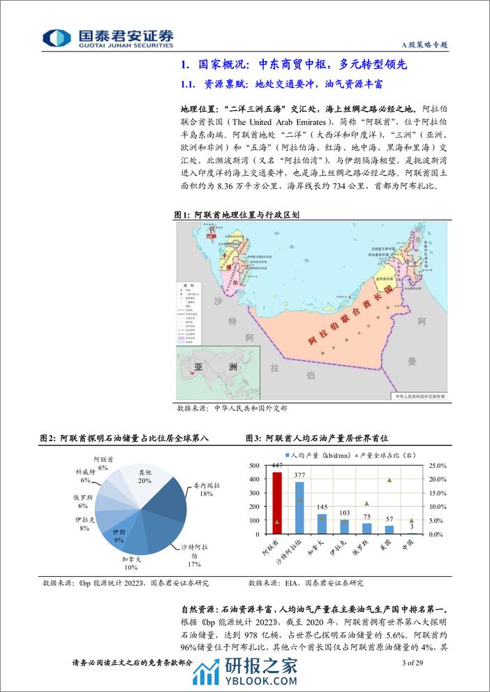 中东淘金新兴市场投资研究系列二，阿联酋：中东商贸中枢，海湾开放门户-240322-国泰君安-29页 - 第3页预览图