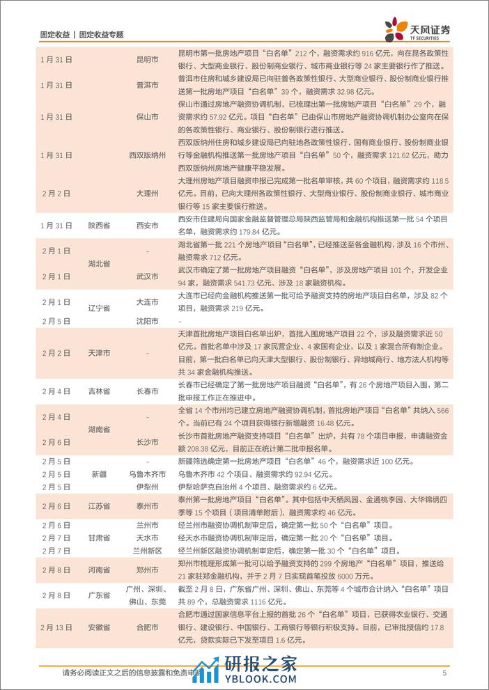 固收专题：如何看待地产项目“白名单”的影响？-20240217-天风证券-11页 - 第5页预览图