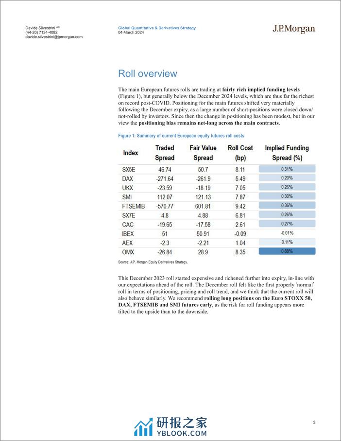 JPMorgan-European Equity Futures Rollover Outlook March 2024 - June 2...-106855608 - 第3页预览图