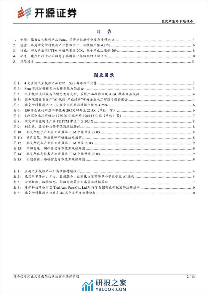 北交所科技新产业跟踪第七期：Sora引领多模态AI新阶段+国资委召开AI推进会，北交所含20余家AI相关公司-20240225-开源证券-13页 - 第2页预览图