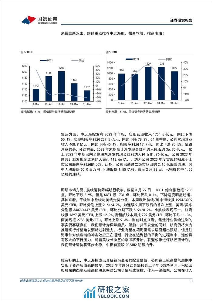 交运行业2024年4月投资策略：公司财报集中披露，关注集运签约季-240401-国信证券-22页 - 第8页预览图