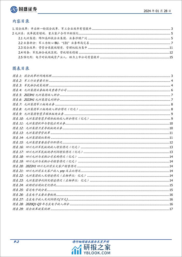 家用电器行业专题研究：国企改革之三：九洲系军民融合成效显著，核心客户合作深化 - 第2页预览图