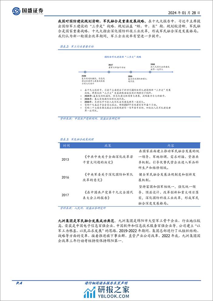 家用电器行业专题研究：国企改革之三：九洲系军民融合成效显著，核心客户合作深化 - 第4页预览图