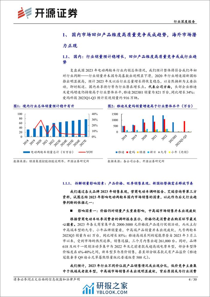 轻工制造行业深度报告-电动两轮车：行业回归产品维度高质量竞争，建议关注前瞻布局优质企业-240319-开源证券-30页 - 第3页预览图