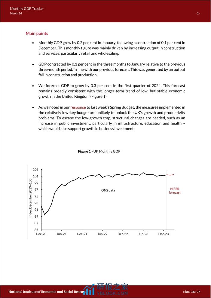 英国国家经济和社会研究所-月度GDP跟踪：英国经济在温和衰退后走上2024年复苏之路（英）-2024.3-12页 - 第2页预览图