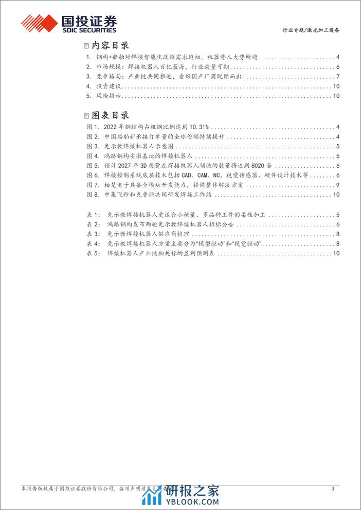 激光加工设备行业激光焊接系列专题报告一：钢构焊接产业化持续推进，领先布局者有望受益-240411-国投证券-12页 - 第3页预览图