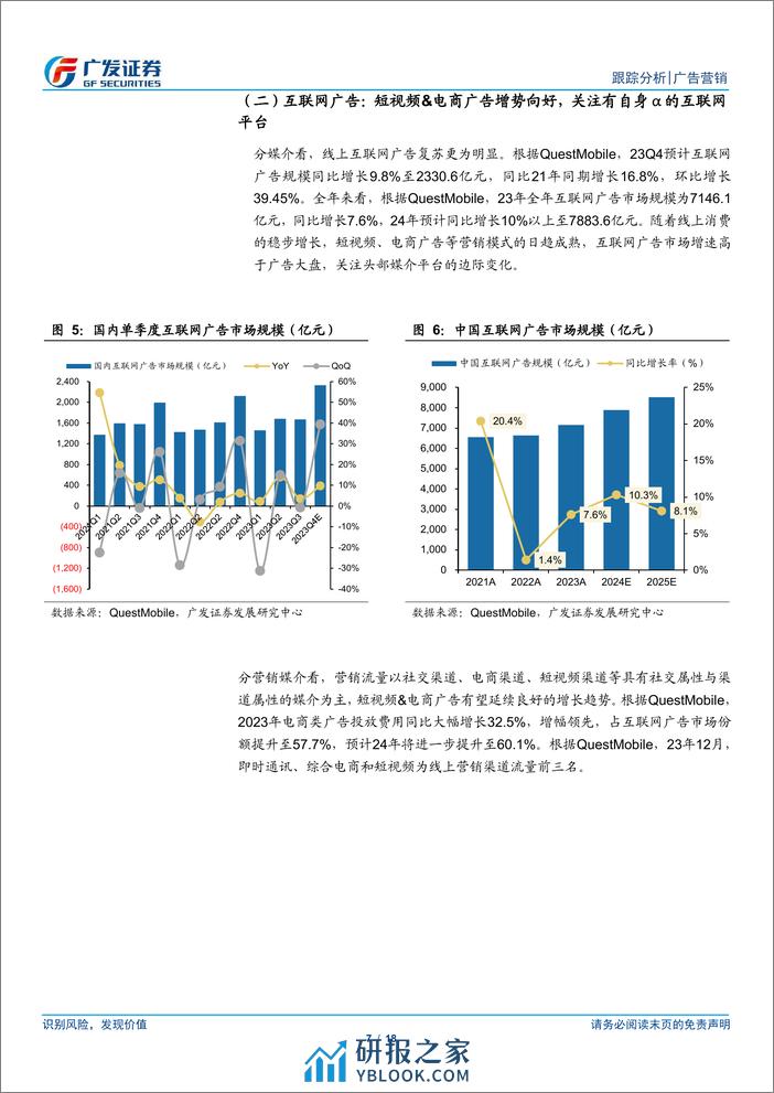 广告营销行业：复苏态势持续，关注头部媒介机遇及AI营销工具兑现-240411-广发证券-18页 - 第7页预览图