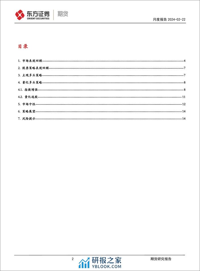 FOF研究月度报告：股票策略1月报-20240222-东证期货-16页 - 第2页预览图