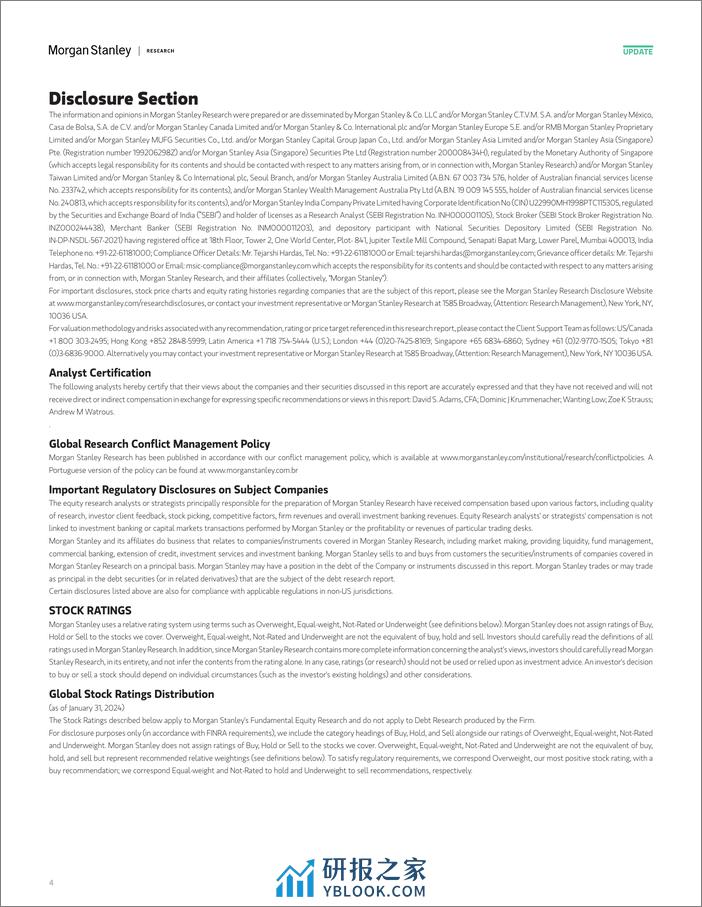 Morgan Stanley Fixed-Global Macro Strategy Global FX Positioning USD Positionin...-106703288 - 第4页预览图