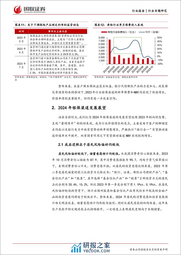 银保专题报告：银保有望成为寿险24年价值增长亮点 - 第6页预览图