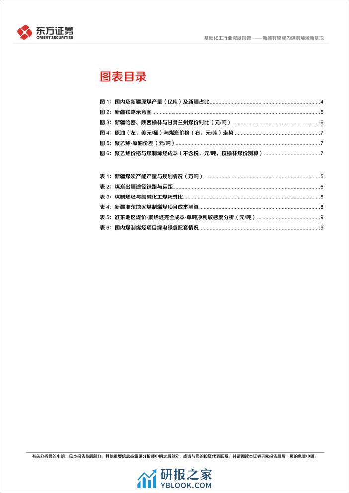 基础化工行业深度报告：新疆有望成为煤制烯烃新基地 - 第3页预览图