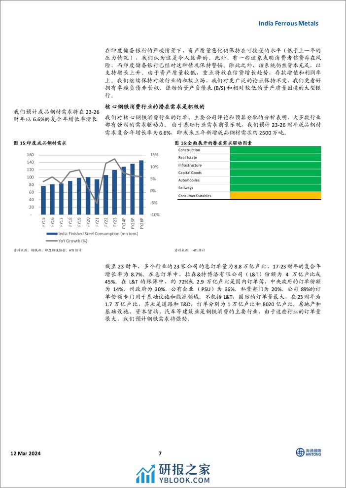 钢铁行业脉搏：印度钢铁龙头_首次覆盖 - 第7页预览图