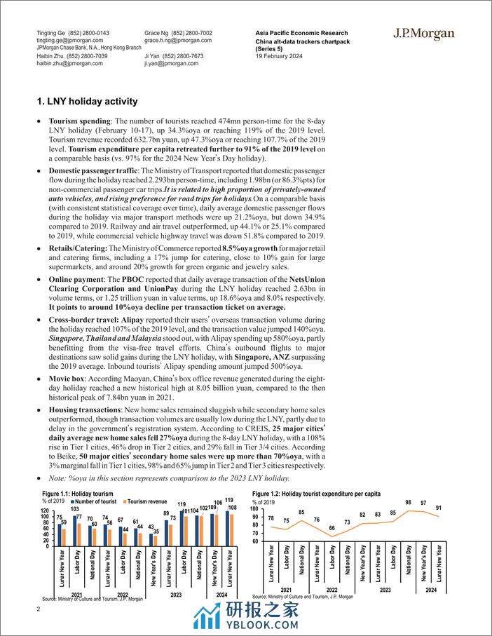 JPMorgan Econ  FI-China alt-data trackers chartpack (Series 5) Read-out of the...-106587041 - 第2页预览图