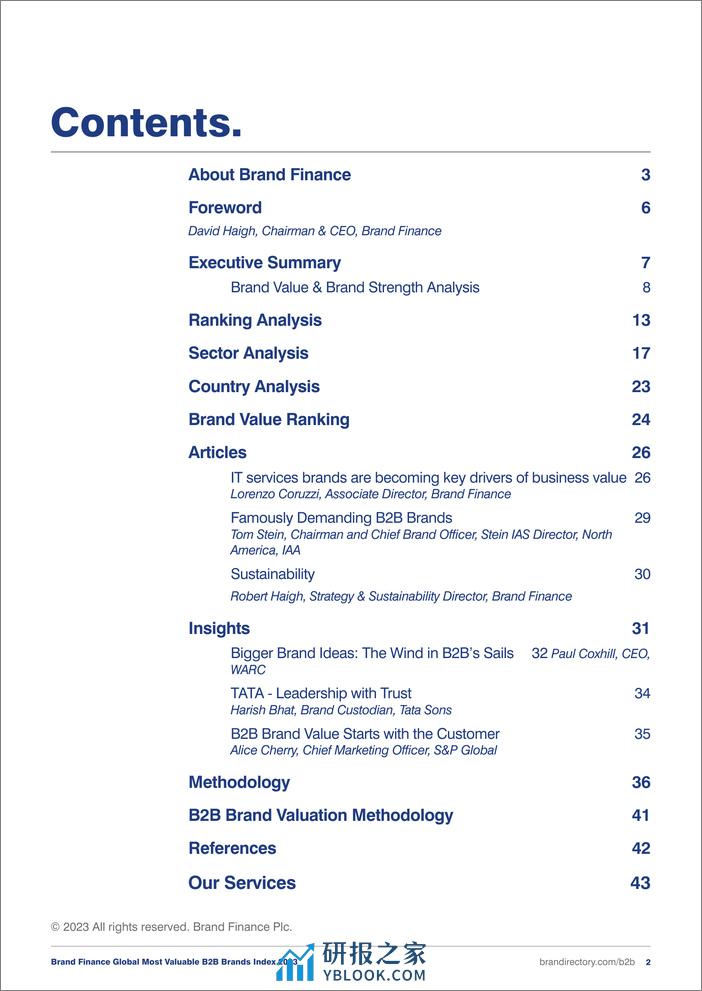 Brand Finance：2023年全球最有价值的B2B品牌指数（英文） - 第2页预览图