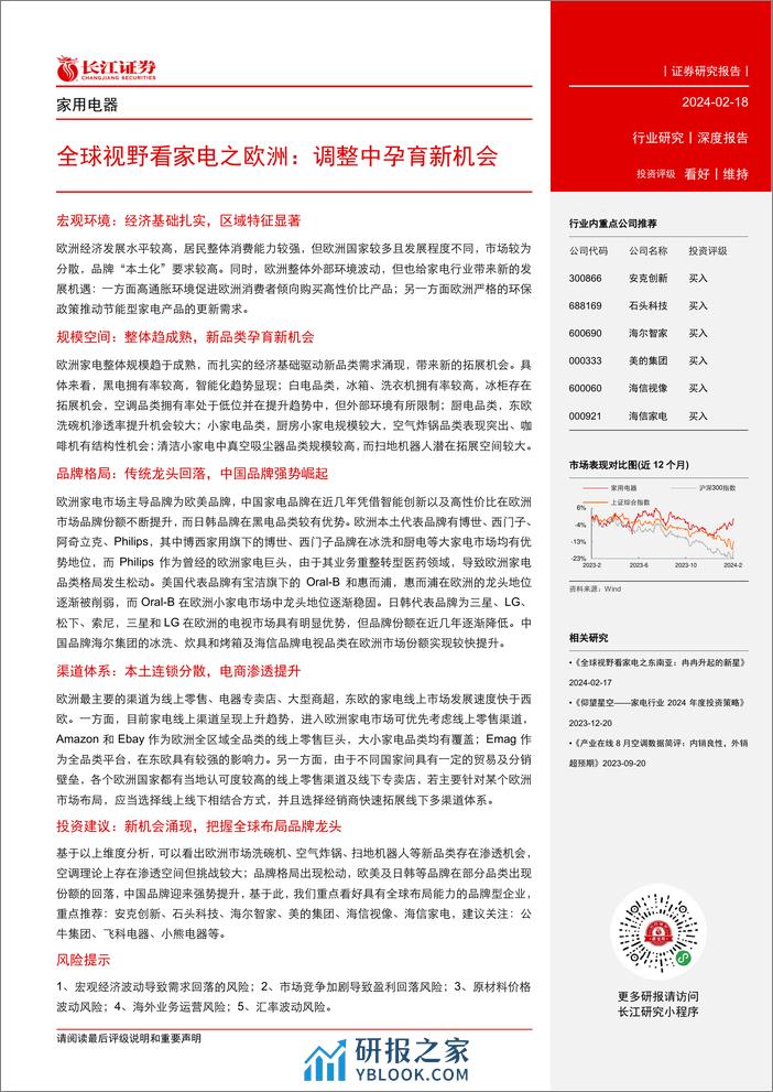 家用电器行业全球视野看家电之欧洲：调整中孕育新机会 - 第3页预览图