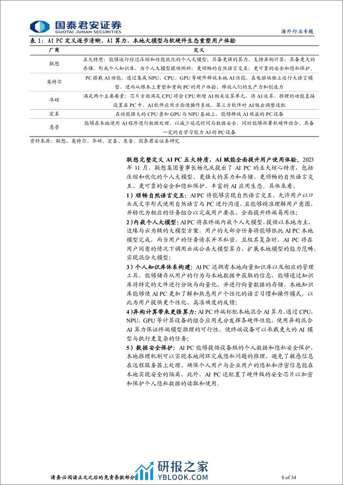 海外科技行业专题报告：AI PC元年全面启动，PC王者引领产业变革 - 第8页预览图