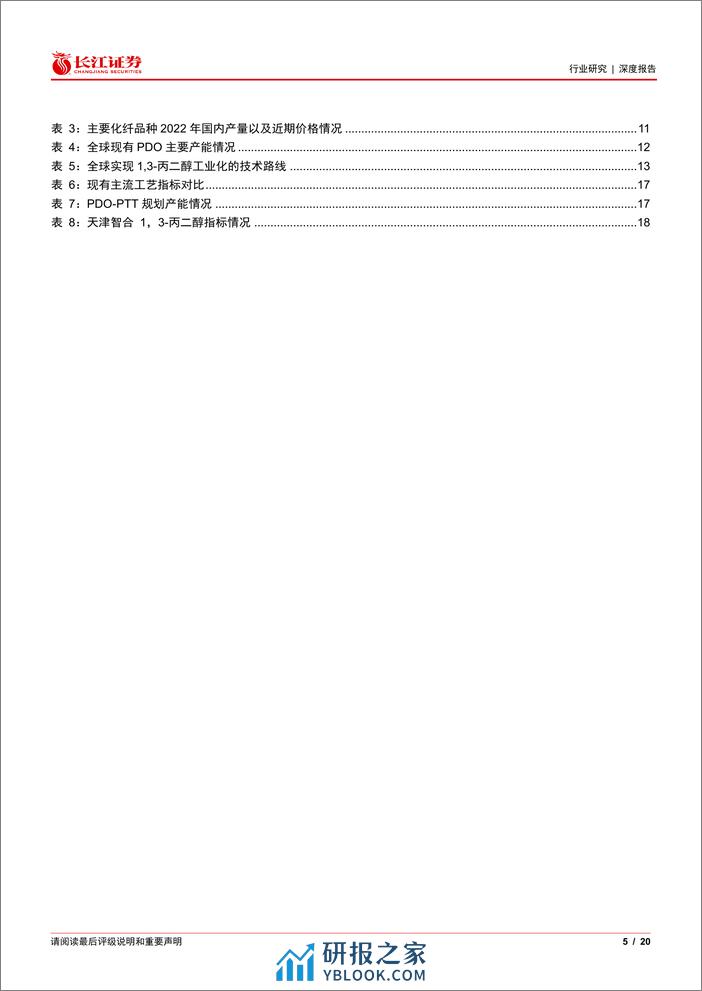 基础化工行业：1，3_丙二醇&PTT 纤维，产业或将腾飞 - 第5页预览图