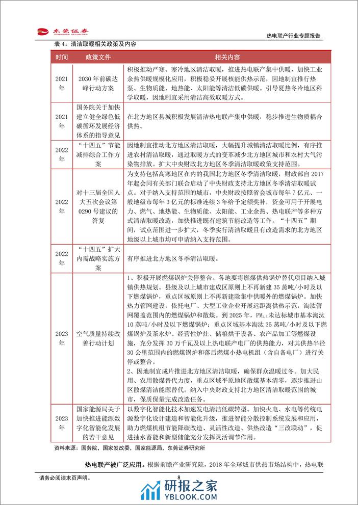 热电联产行业专题报告：我国持续推进热电联产等清洁供暖对燃煤锅炉及散煤的替代 - 第8页预览图