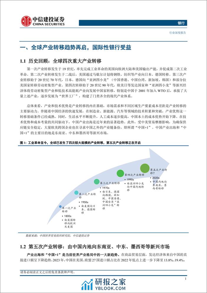 中信建投-金融-银行业深度：全球产业大转移，国际银行新机遇 - 第3页预览图