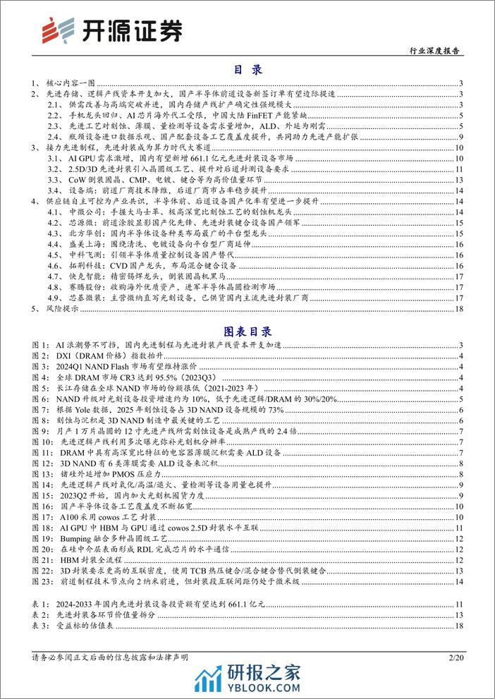 机械设备行业深度报告：AI浪潮势不可挡，国产半导体设备迎先进工艺产线资本开支潮 - 第2页预览图