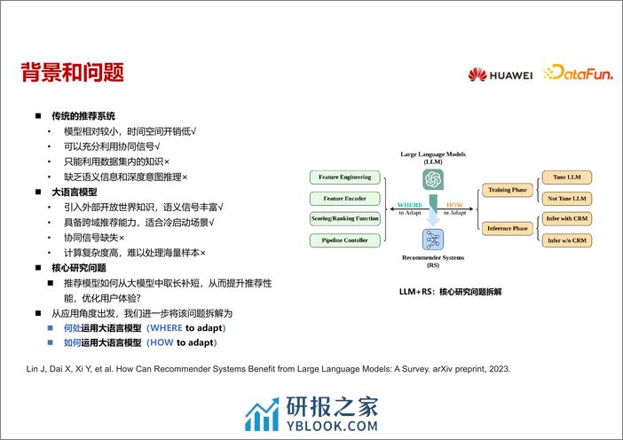 2024推荐系统如何从大语言模型中取长补短-从应用视角出发-华为 - 第4页预览图