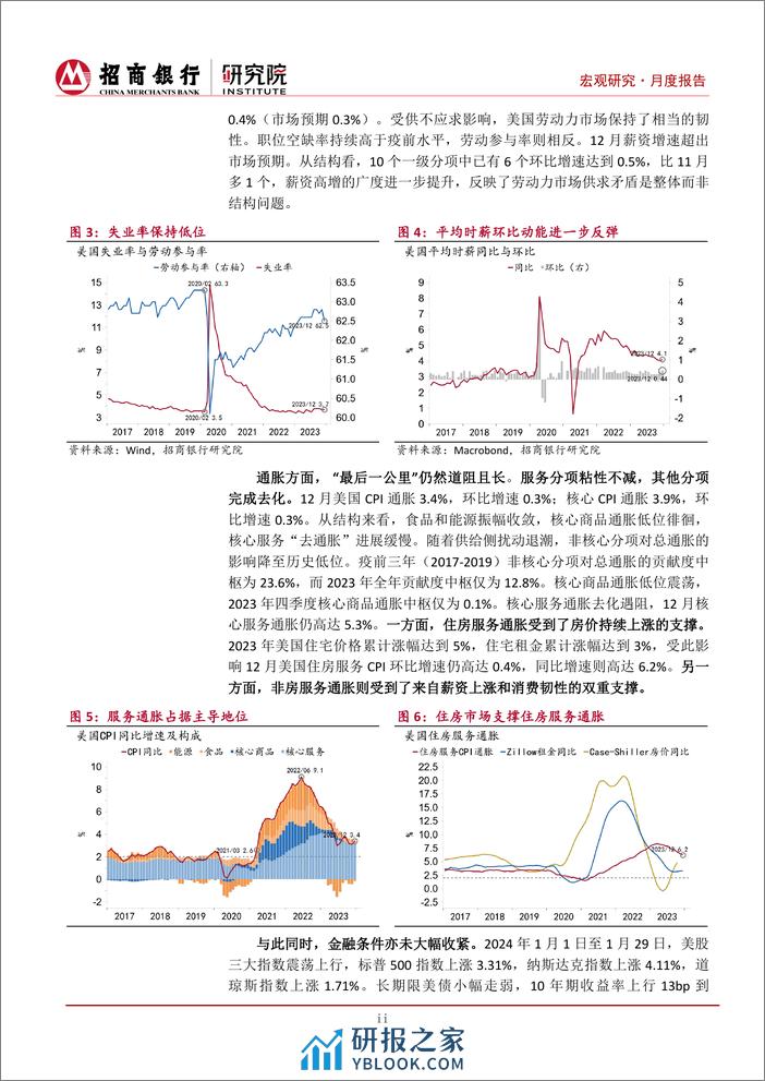 2024年1月宏观月报：美国降息预期下修，中国经济筑底蓄势-20240131-招商银行-12页 - 第4页预览图