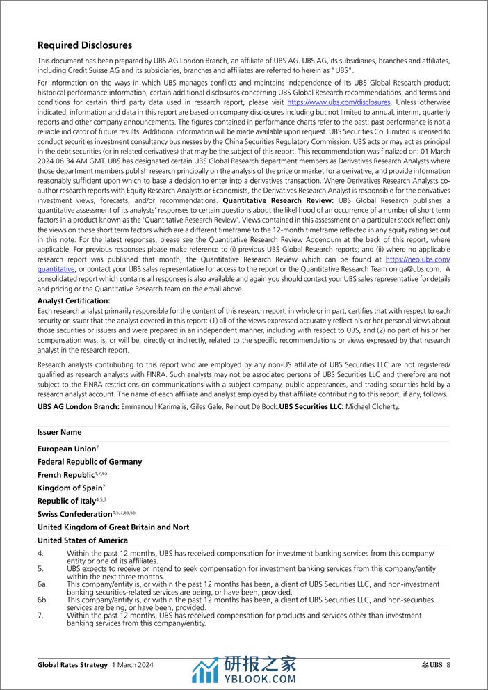UBS Fixed Income-Global Rates Strategy _Rates Map Longs attractive again_ Ka...-106783746 - 第7页预览图