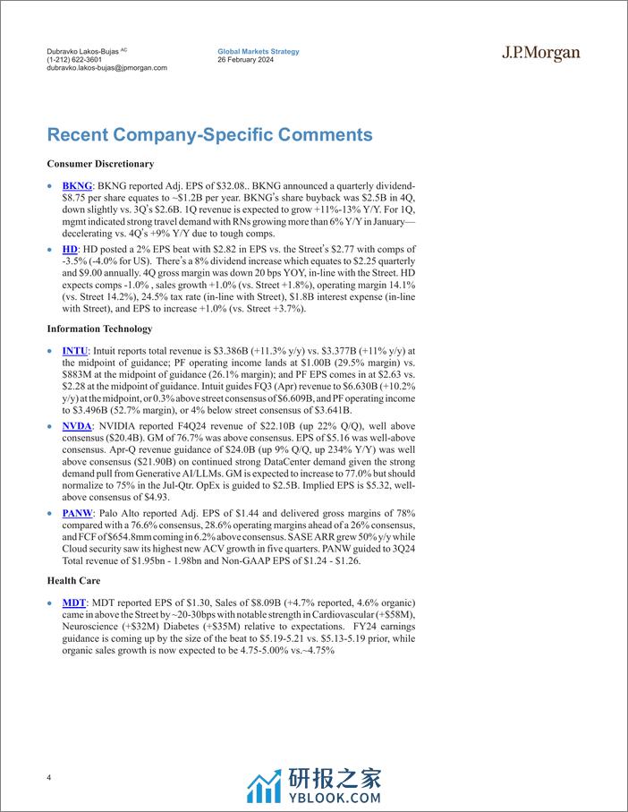 JPMorgan-US Equity Strategy 4Q23 Earnings Update-106706708 - 第3页预览图