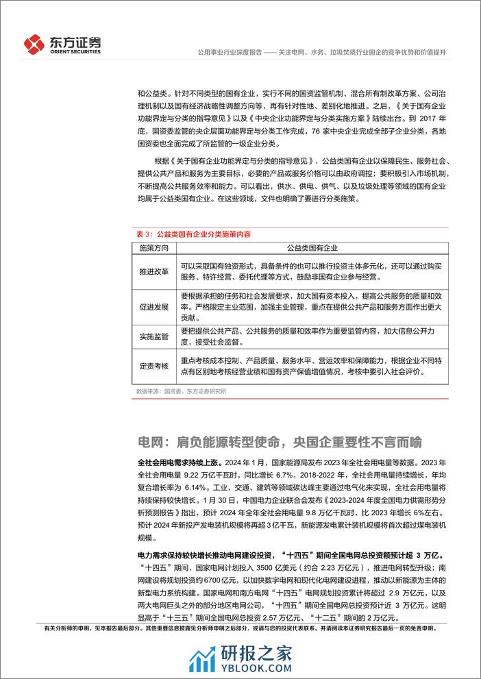 公用事业行业深度报告：央国企改革专题研究-关注电网、水务、垃圾焚烧行业国企的竞争优势和价值提升 - 第7页预览图