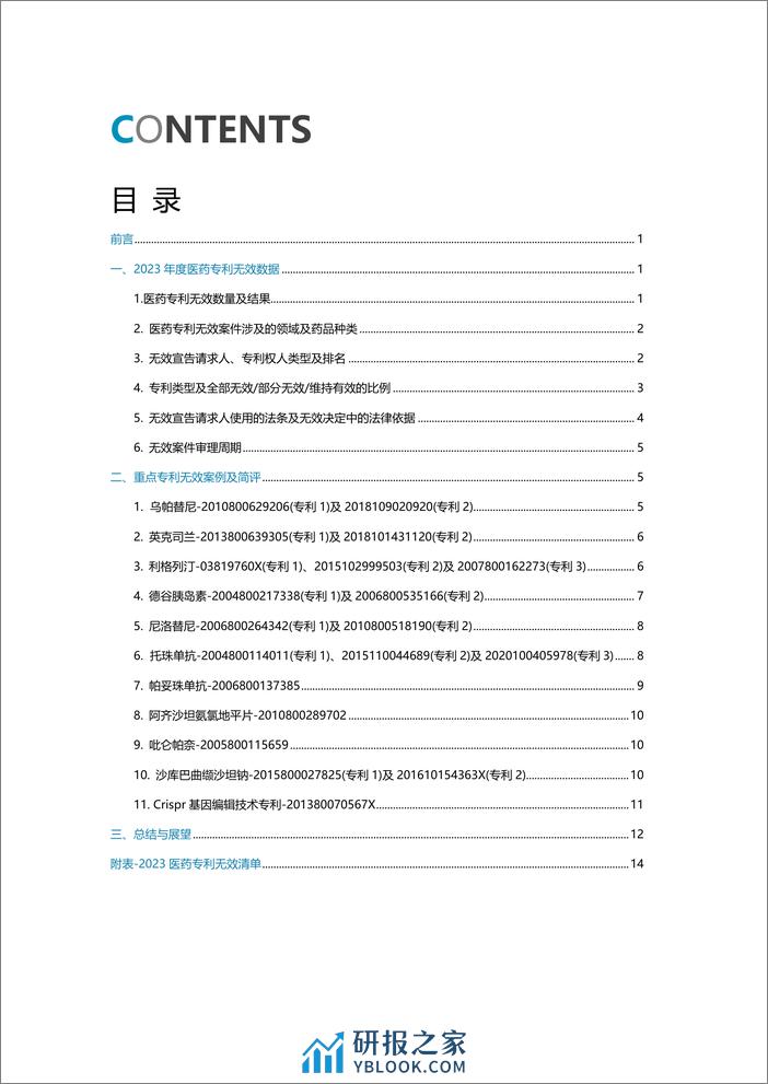 2023年度中国医药专利无效报告（附详细清单） - 第3页预览图