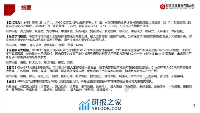 计算机行业证券研究报告：【AIGC算力时代系列】ChatGPT研究框架 - 第2页预览图