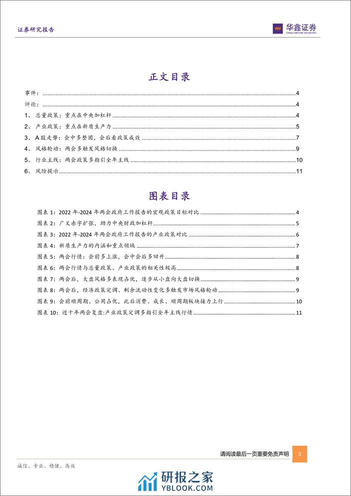 点评报告：2024年两会政策信号与行情指引-20240305-华鑫证券-13页 - 第3页预览图