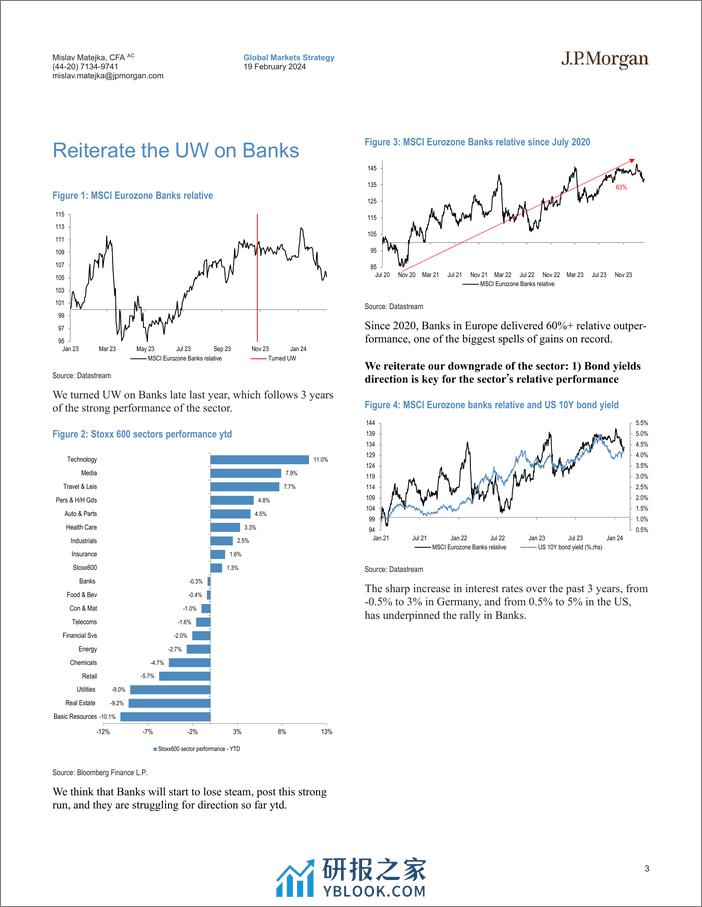 JPMorgan-Equity Strategy Reiterate the UW on Banks-106580698 - 第3页预览图