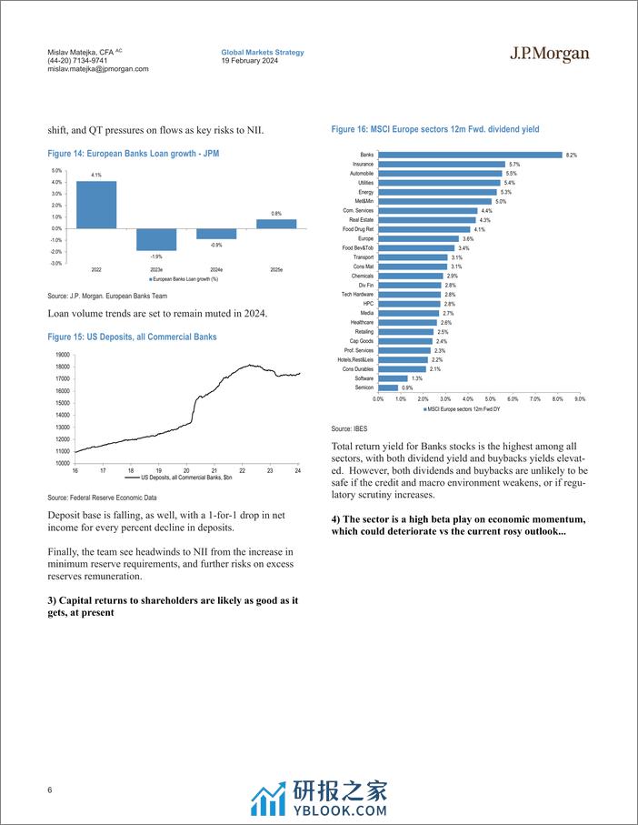 JPMorgan-Equity Strategy Reiterate the UW on Banks-106580698 - 第6页预览图