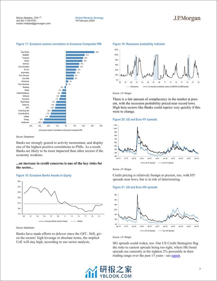 JPMorgan-Equity Strategy Reiterate the UW on Banks-106580698 - 第7页预览图