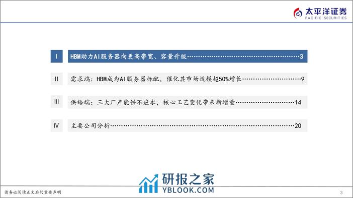 算力系列报告（一）：AI服务器催化HBM需求爆发，核心工艺变化带来供给端增量 - 第3页预览图