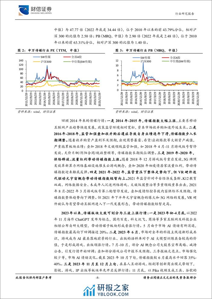 传媒：内容提质与技术创新，期待2024年AI应用落地 - 第8页预览图