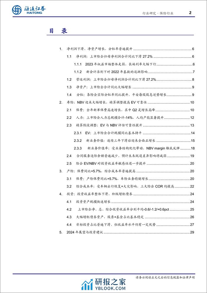 保险行业2023年报回顾与展望：负债端高歌猛进，精算假设调整压实EV - 第2页预览图